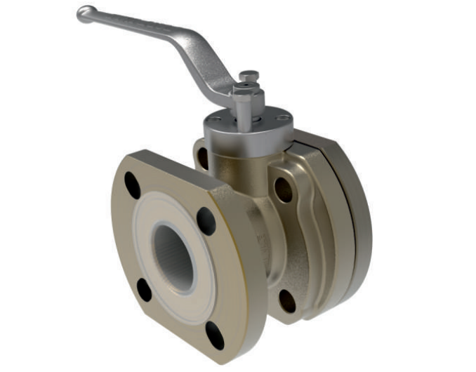 Fort Vale50mm PFA Lined Full Bore Flanged Ball Valve - Fort Vale
